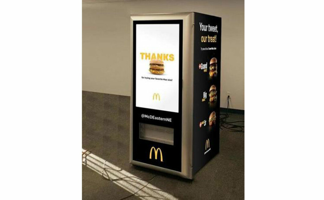 Den här automaten finns just nu i Boston. Foto: McDonalds Mcdonalds-big-mac-automat