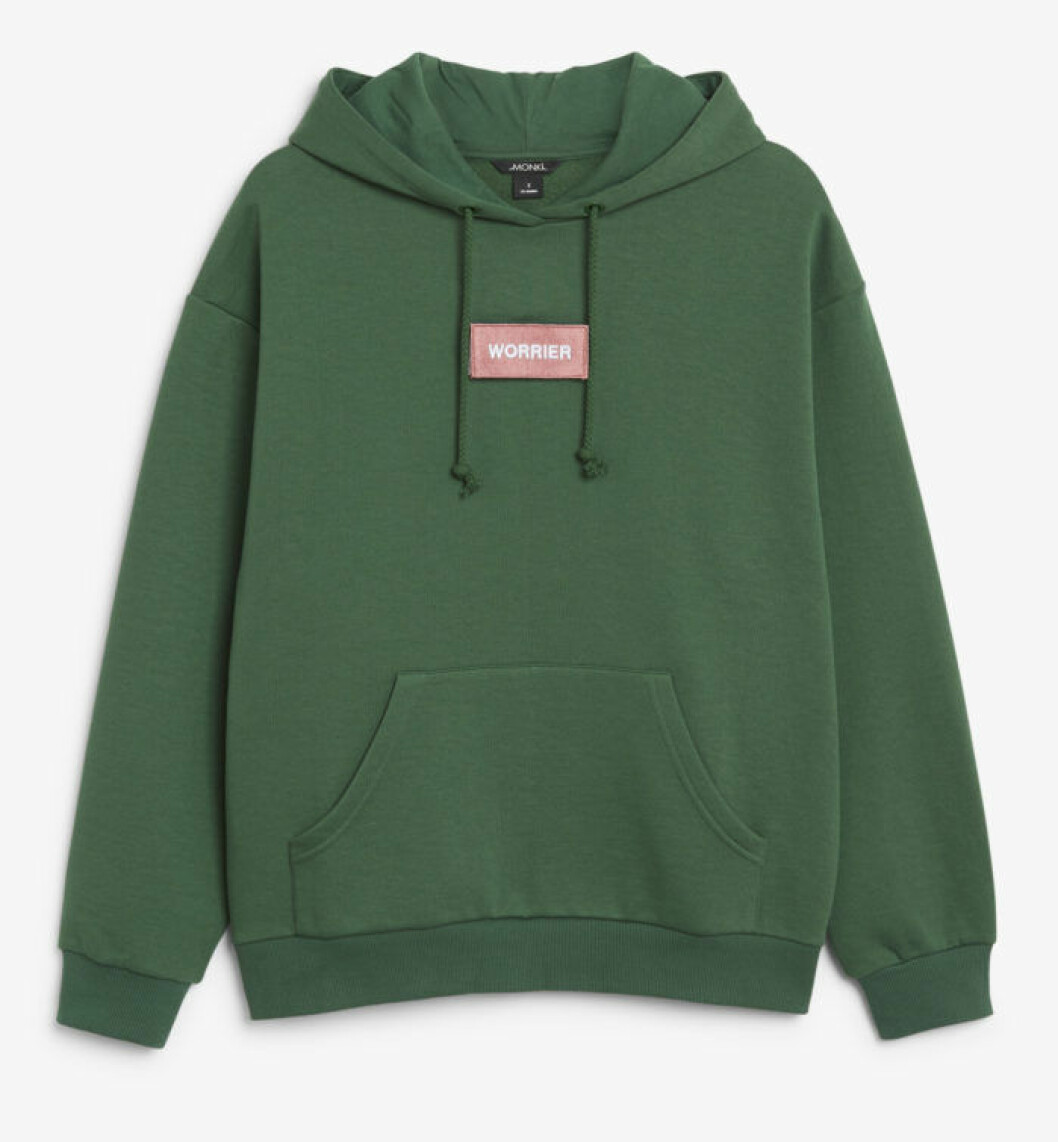 Grön hoodie från Monki