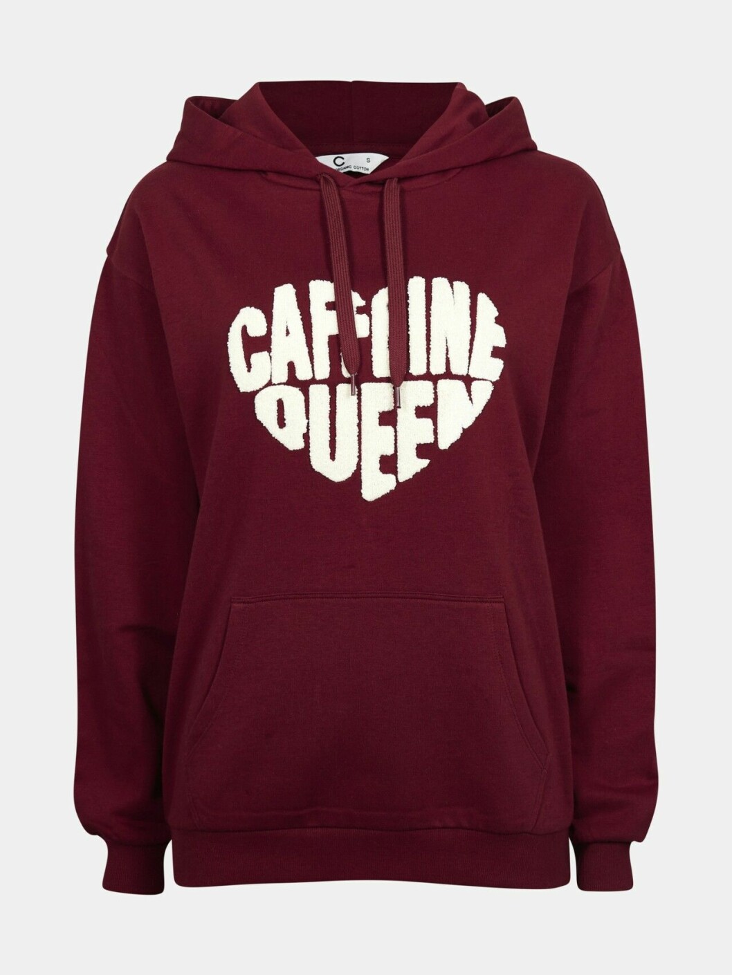 Mörkröd hoodie till våren 2019