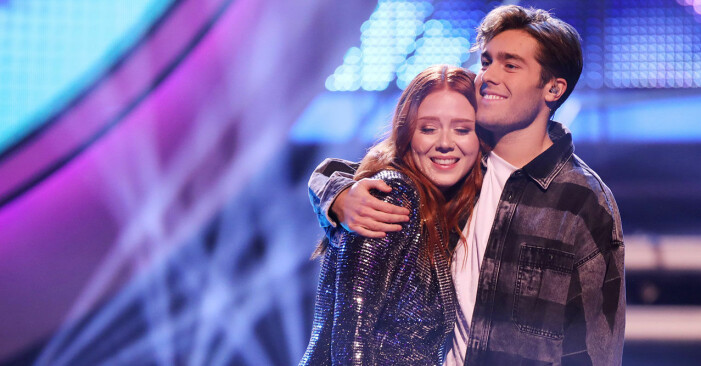 Nathalie och Benjamin sjöng ihop under Idol 2018. Nathalie och Benjamin i Idol 2018.