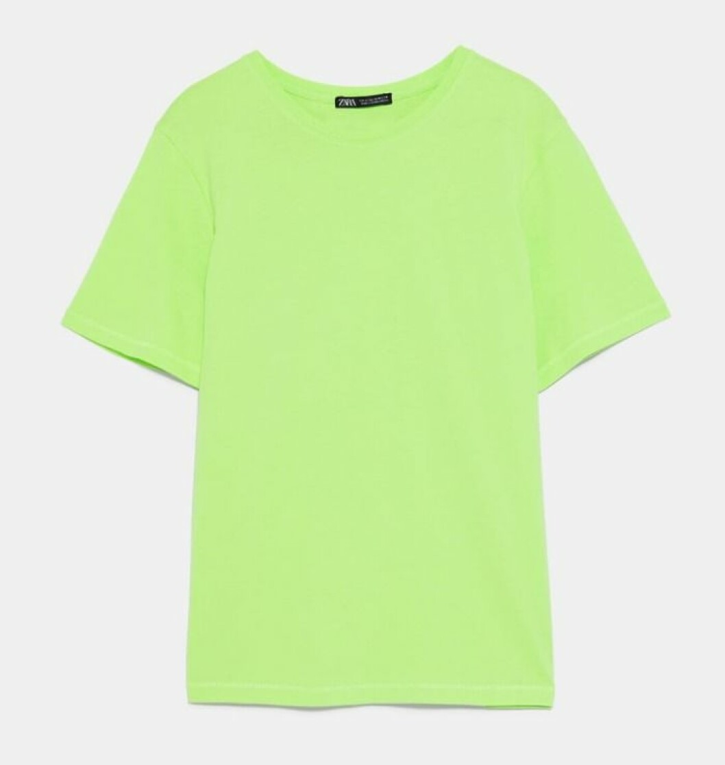Neongrön t-shirt för dam till 2019
