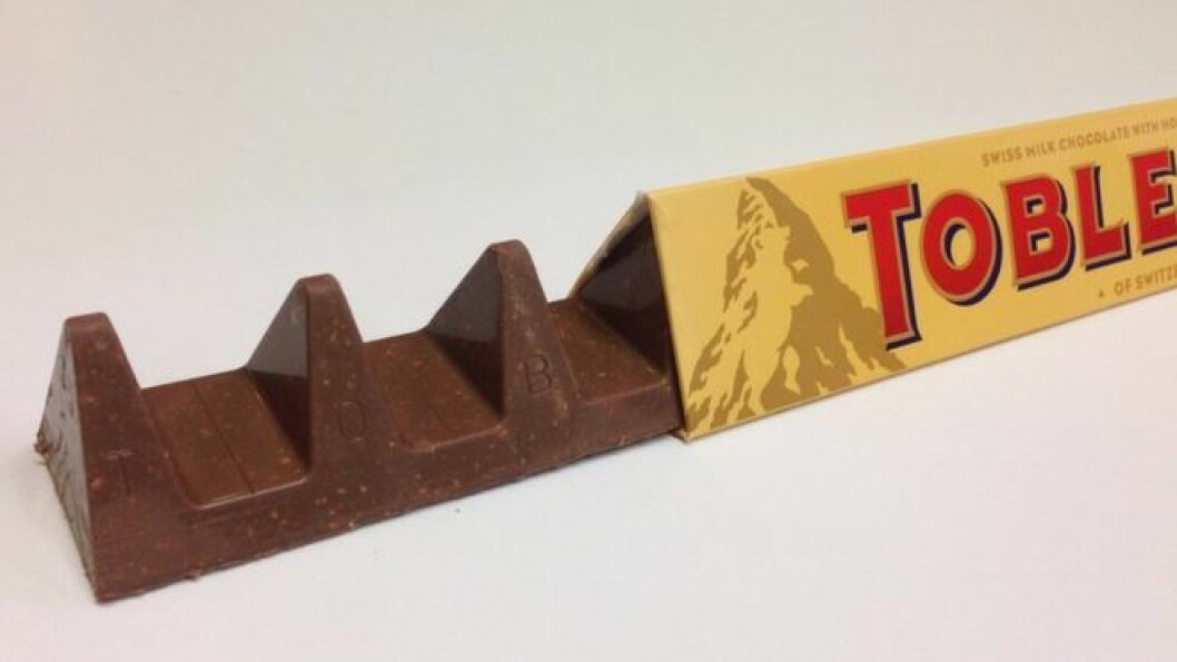 Så här ser den nya Toblerone ut. Nya-toblerone
