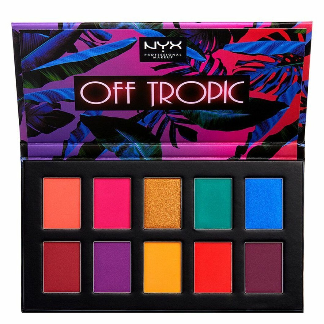 En bild på sminkpaletten Off Tropic Shadow Palette Hasta La Vista från Nyx.