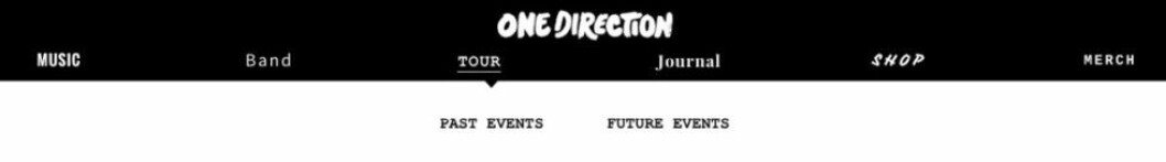 Fliken ”Future events” låg bredvid ”Past events”. Fliken "Future events" låg bredvid "Past events".