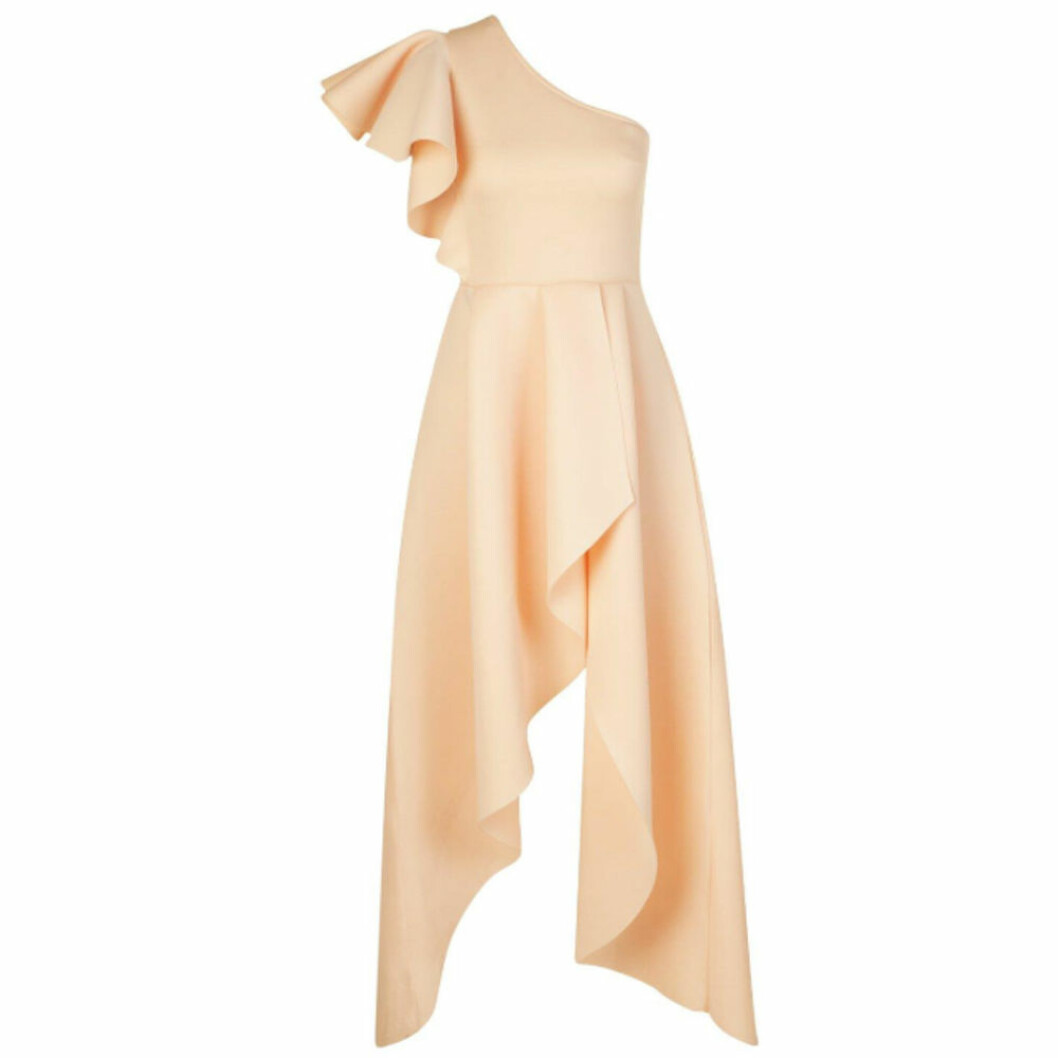 One shoulder balklänning från Boohoo