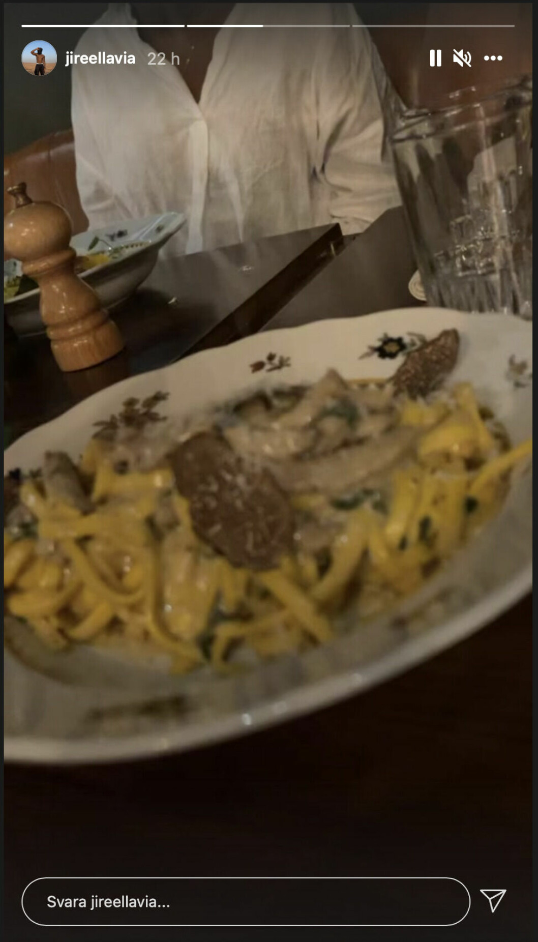 jireels bild på tryffelpasta