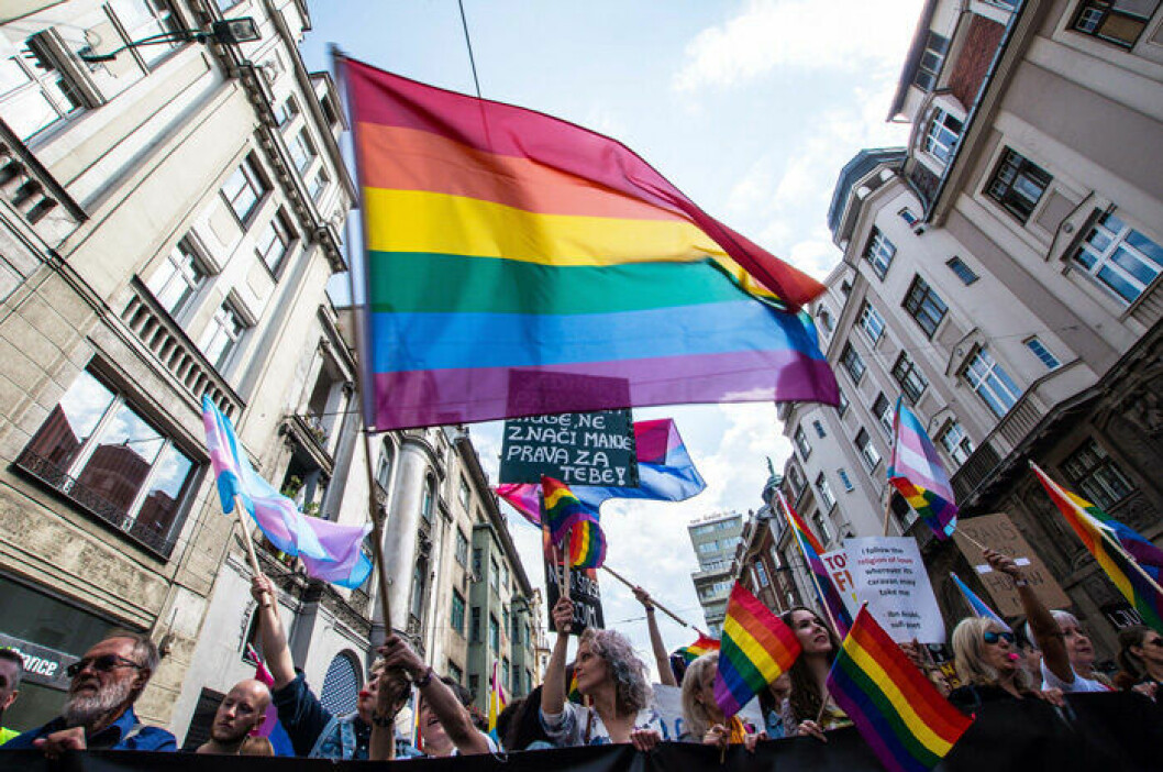 På grund av coronaviruset arrangeras i år Global Pride, en onlinefestival som pågår i 26 timmar. En bild från en Pride-parad.