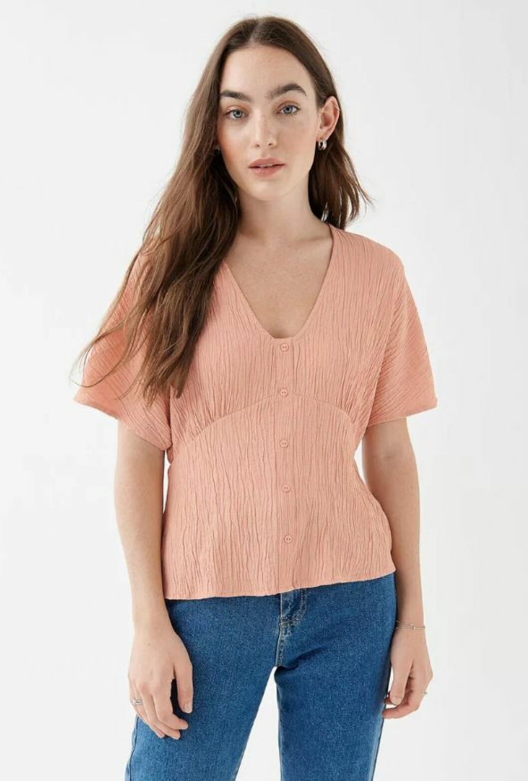 Puderrosa topp från Gina tricot
