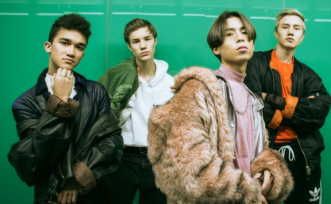 Från vänster: Marvin Arnet, Oscar Landgren, Alexander Malinao och Isak Sköld.