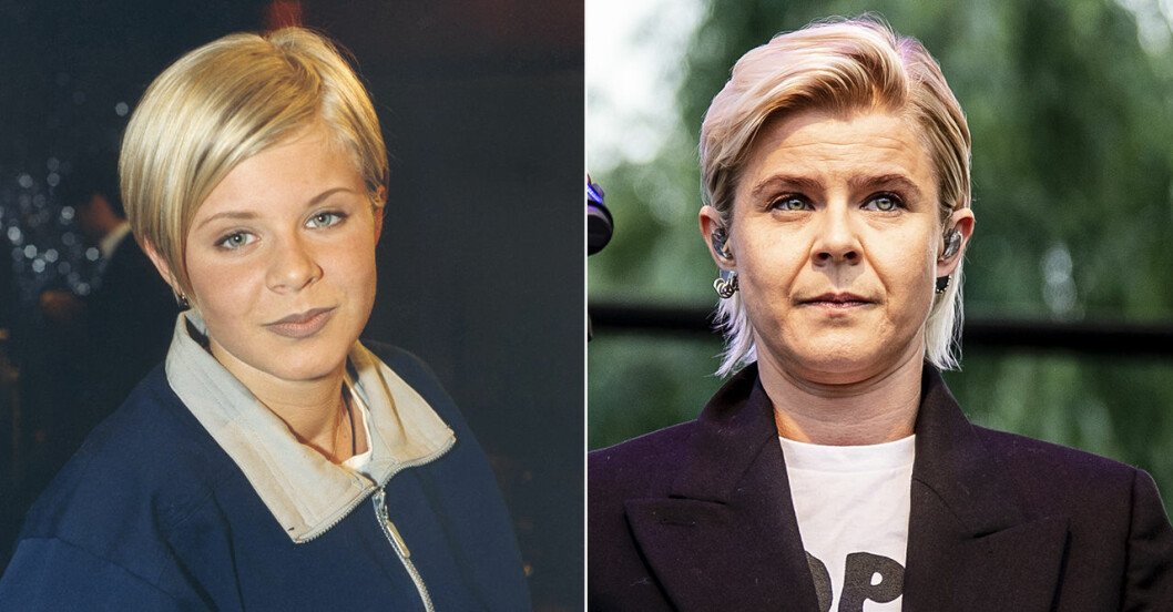 Robyn Carlsson slog igenom ung, till vänster är hon 20 år, till höger 40. robyn