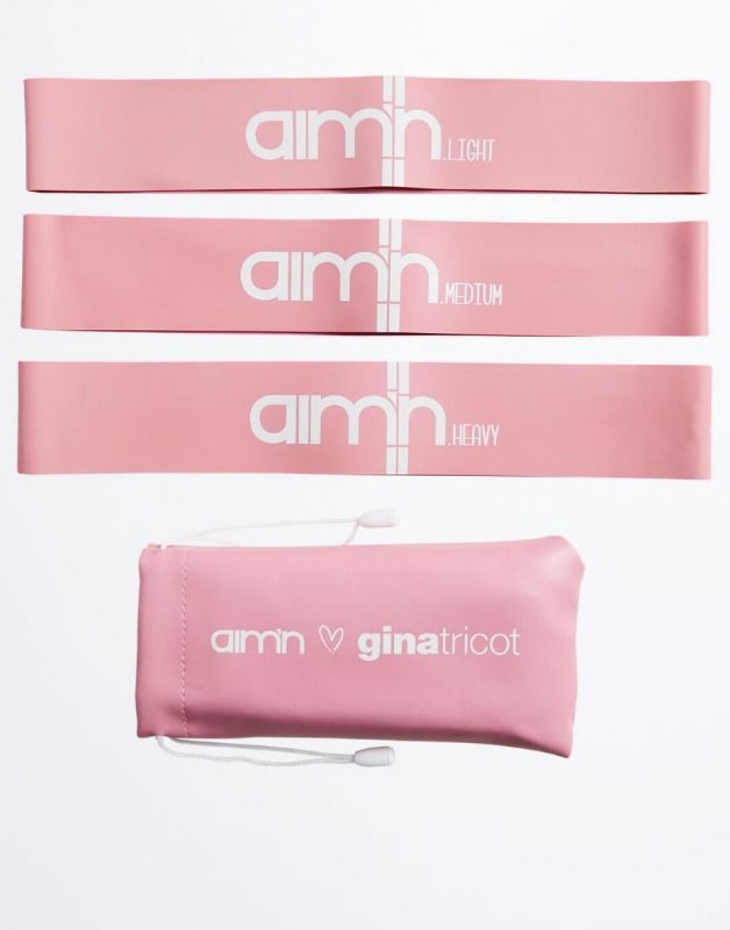 Rosa gummiband från Gina tricot och Aimn