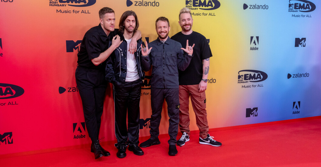 Dan Reynolds, Daniel Wayne Sermon, Ben McKee och Daniel Platzman från Imagine Dragons. Dan Reynolds, Daniel Wayne Sermon, Ben McKee och Daniel Platzman från Imagine Dragons.