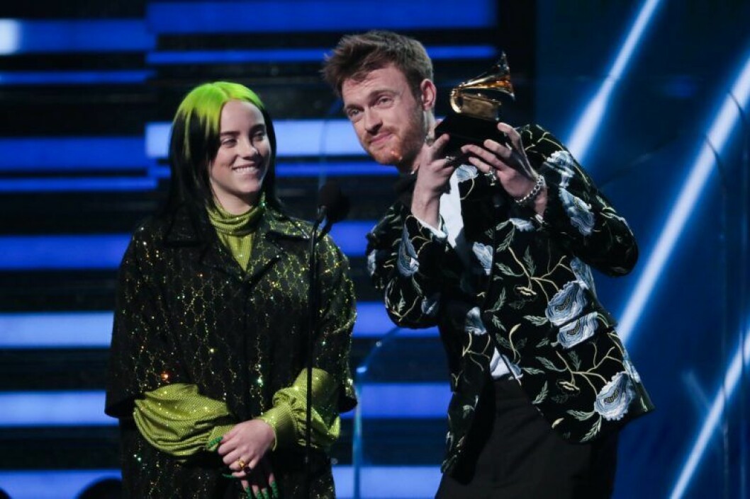 Billie Eilish och Finneas på Grammy Awards 2020. 