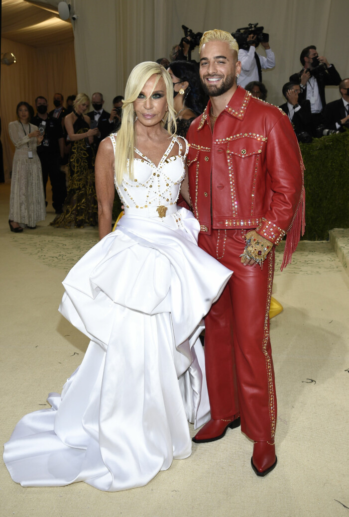 Donatella Versace och Maluma.