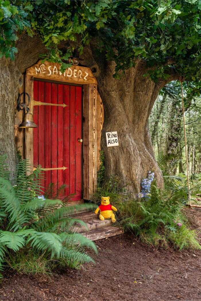 Dörren till Nalle Puhs hus på Airbnb