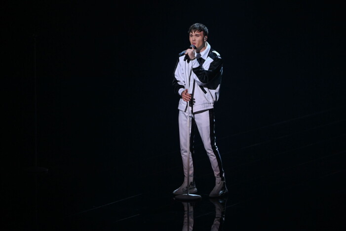 Efraim Leo under genrepet inför deltävling 4. Efraim Leo tävlar i andra chansen i Melodifestivalen 2021