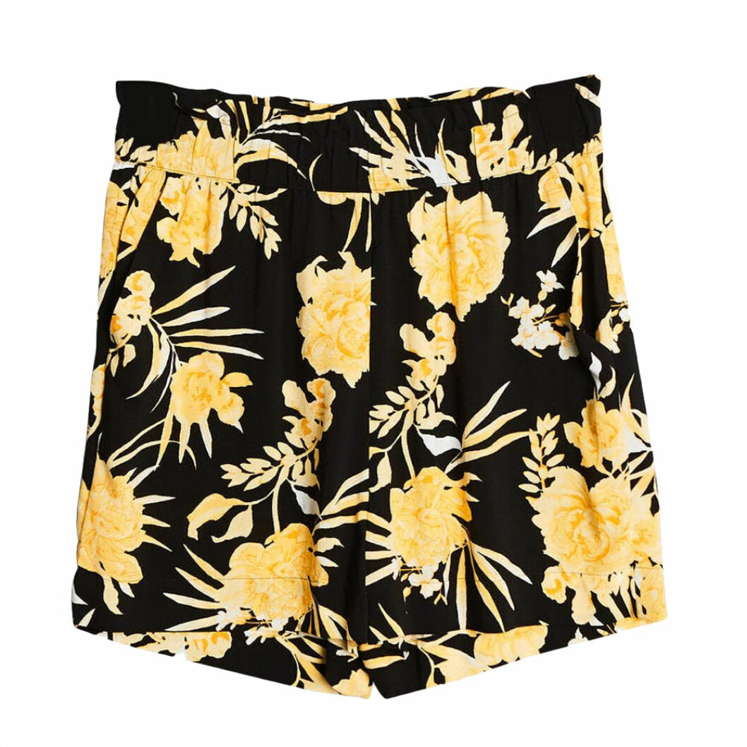 Gul/svarta shorts