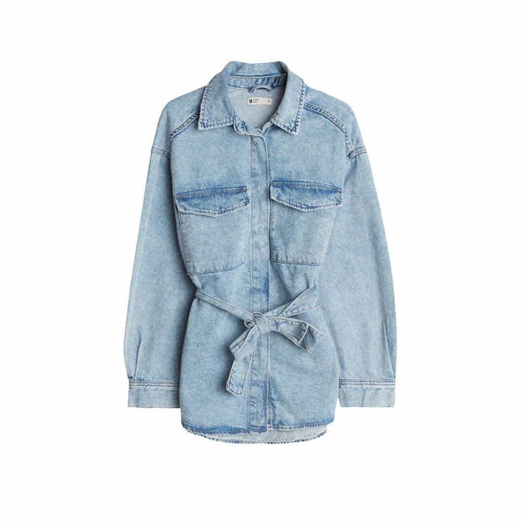 Sjortjacka i jeans från Gina Tricot