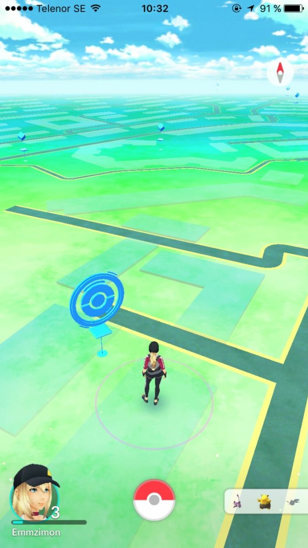 Så här ser det ut i Pokémonvärlden! spela pokemon go