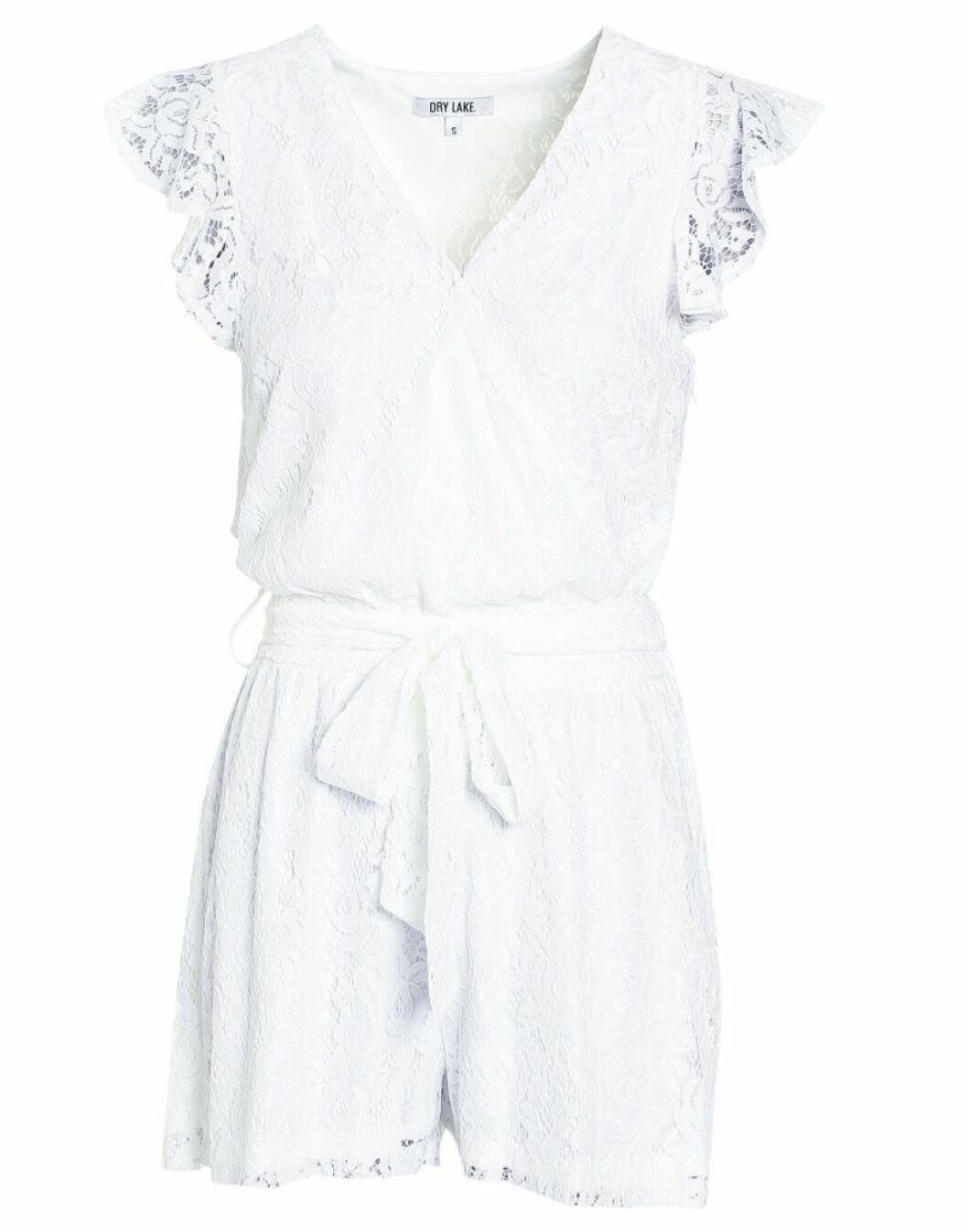 Vit byxdress i kortare modell
