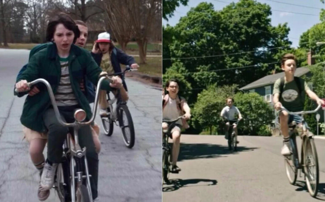 Gängen cyklar iväg i ET och Stranger Things