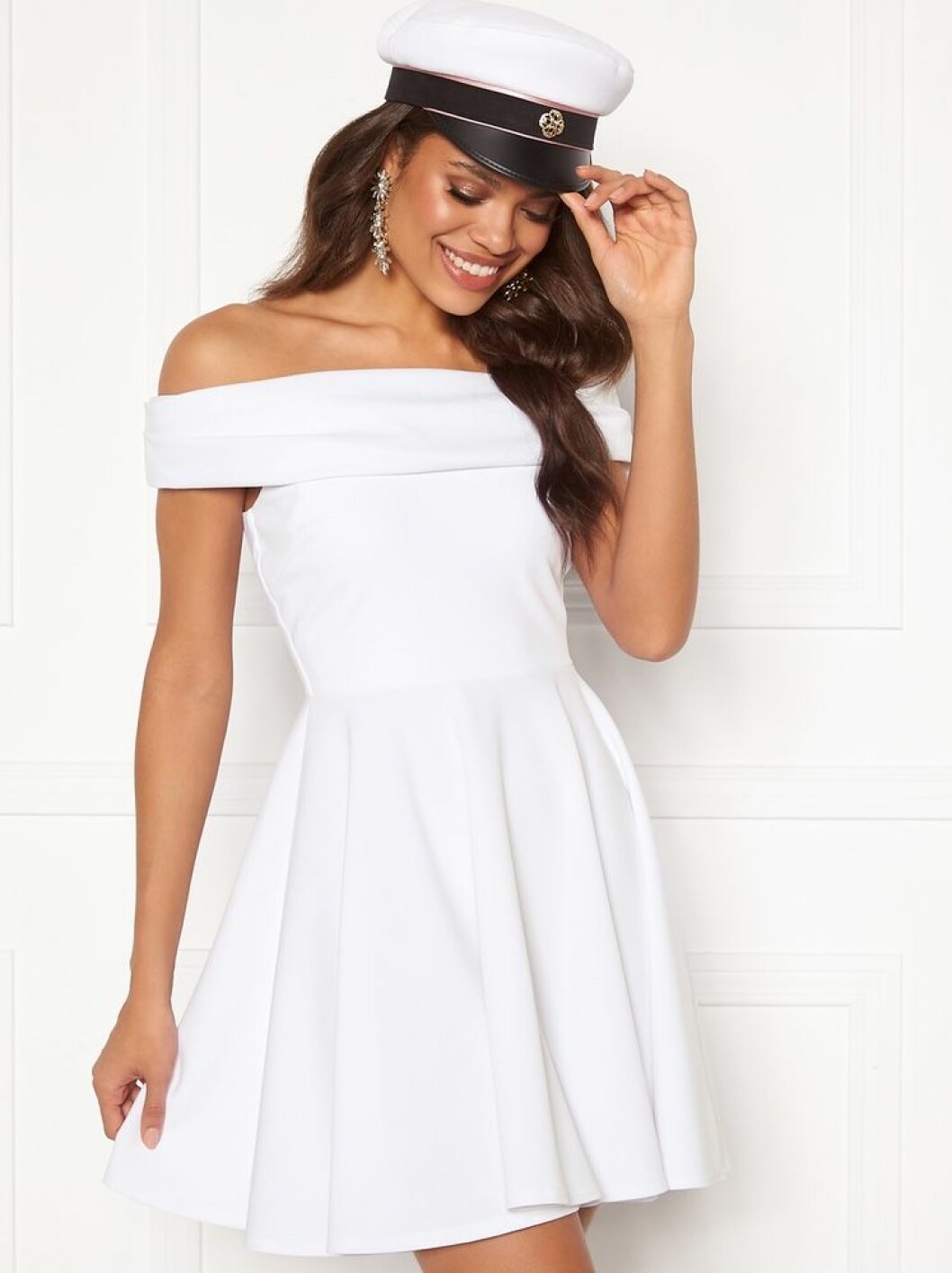 studentklänning off shoulder-modell