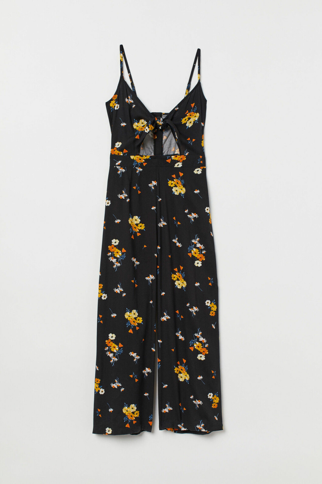 Svart blommig jumpsuit
