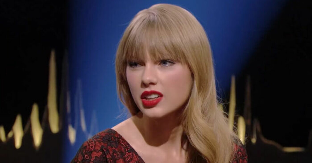 Taylor Swift stod på sig mot sitt manegement och tog politisk ställning. Taylor Swift i Skavlan