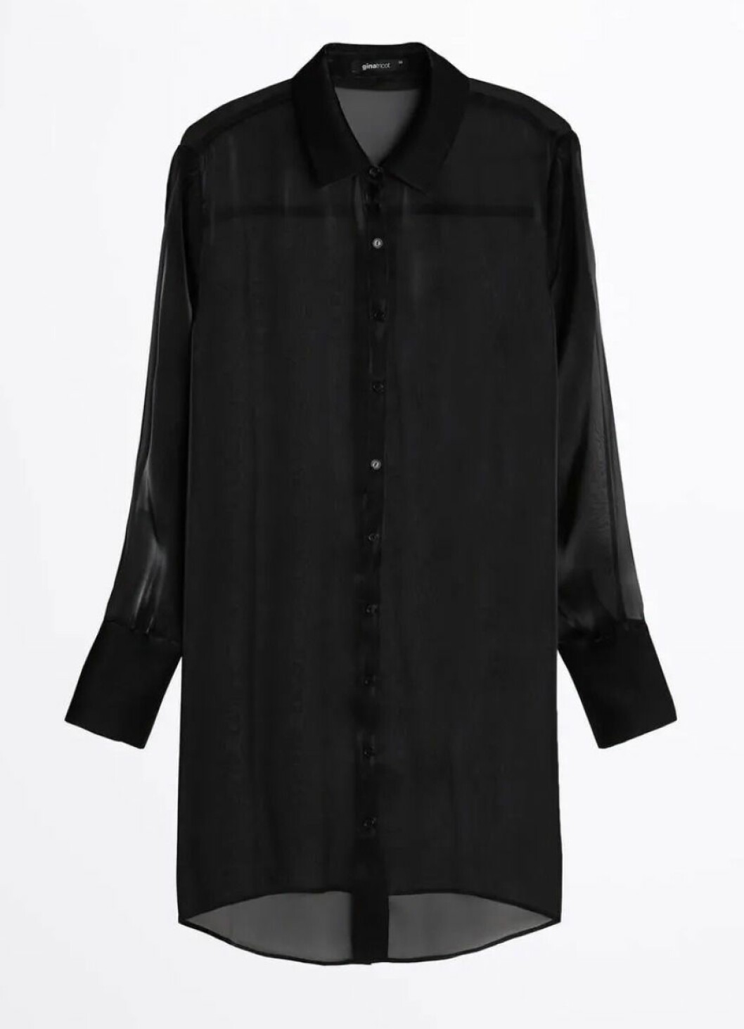 Svart skjorta i transparent tyg från Gina tricot