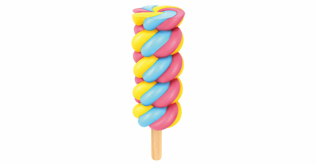 rosa, blå och gul Twister