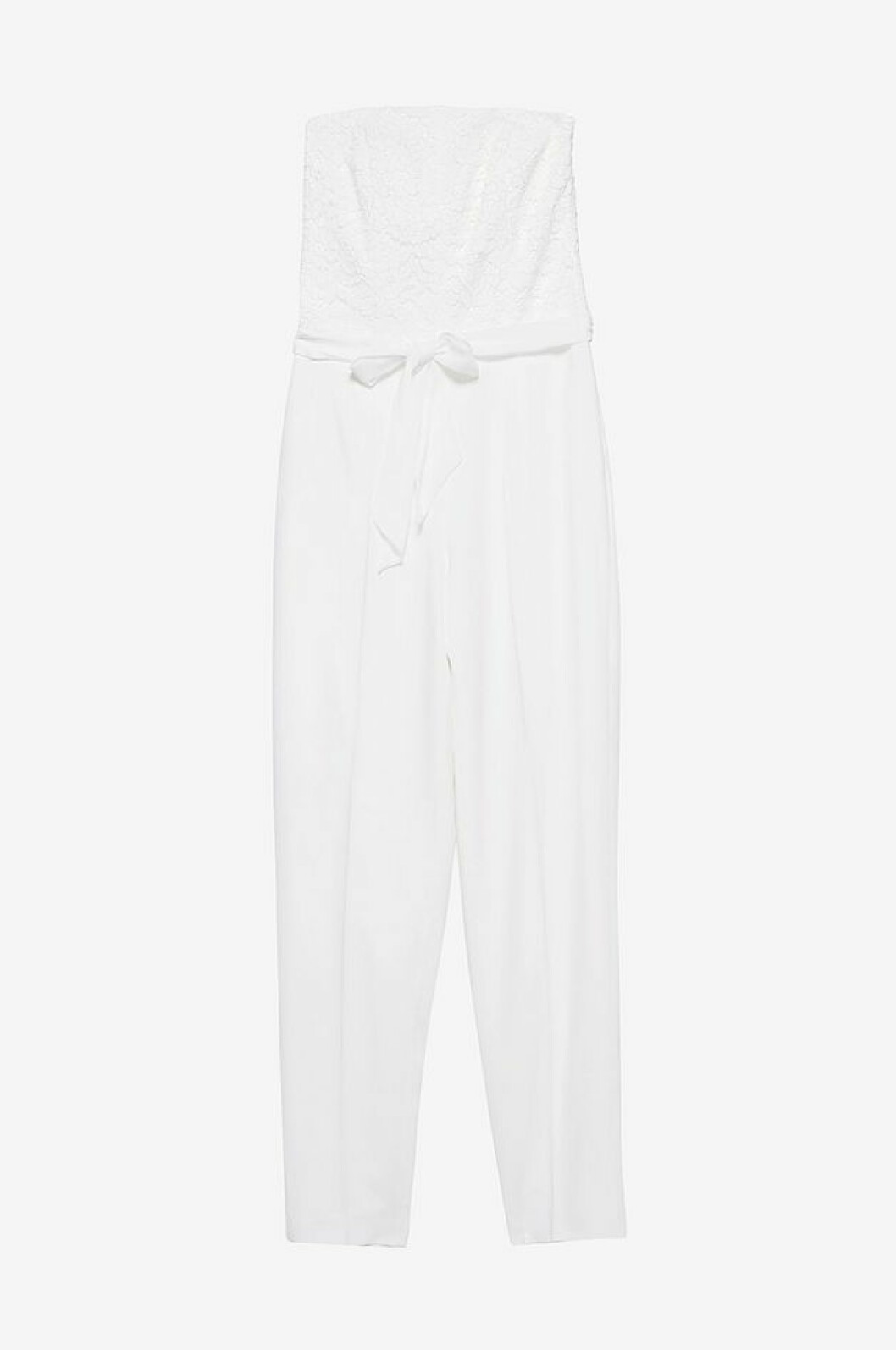 Vit jumpsuit utan ärmar