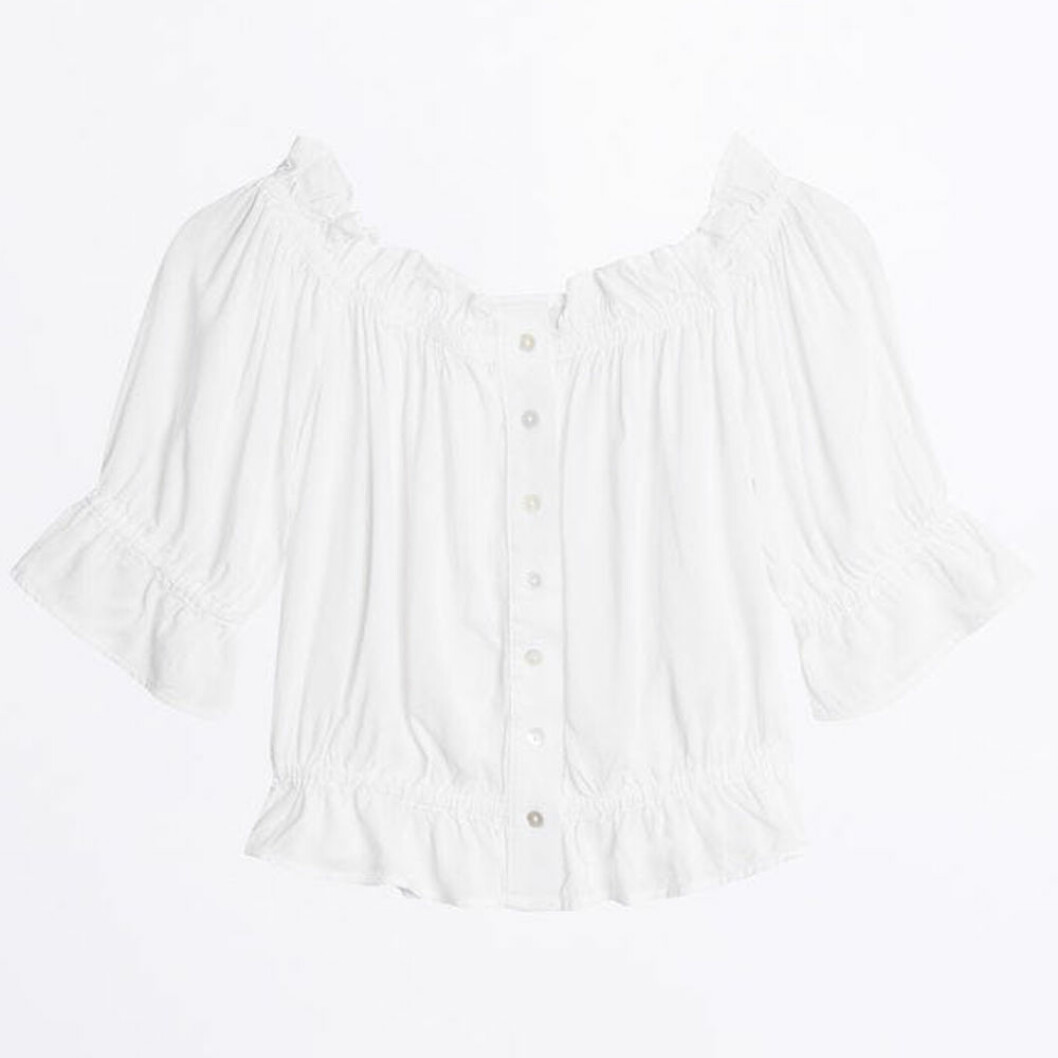 Vit off shoulder-topp