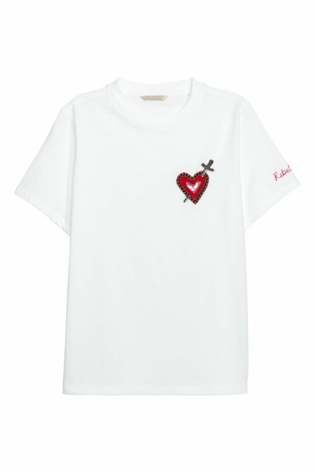 Vit t-shirt med hjärta