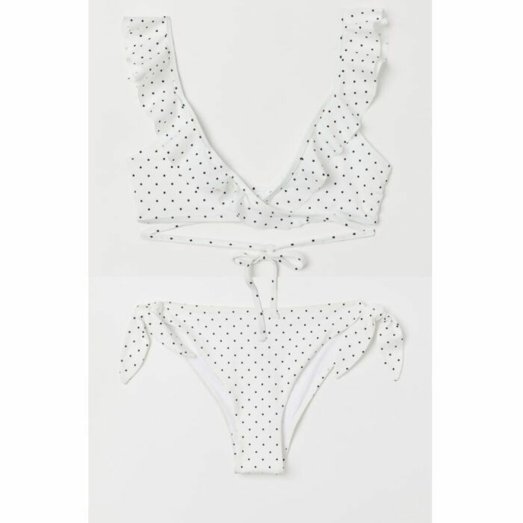 Vit prickig bikini