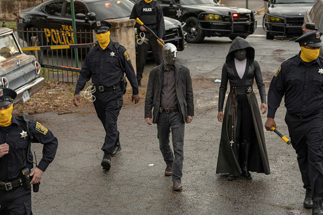 Tv-serien <em>Watchmen</em> kan du se på HBO. En bild från tv-serien Watchmen, som du kan se på HBO.