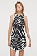 Zebramönstrad pikéklänning från H&M