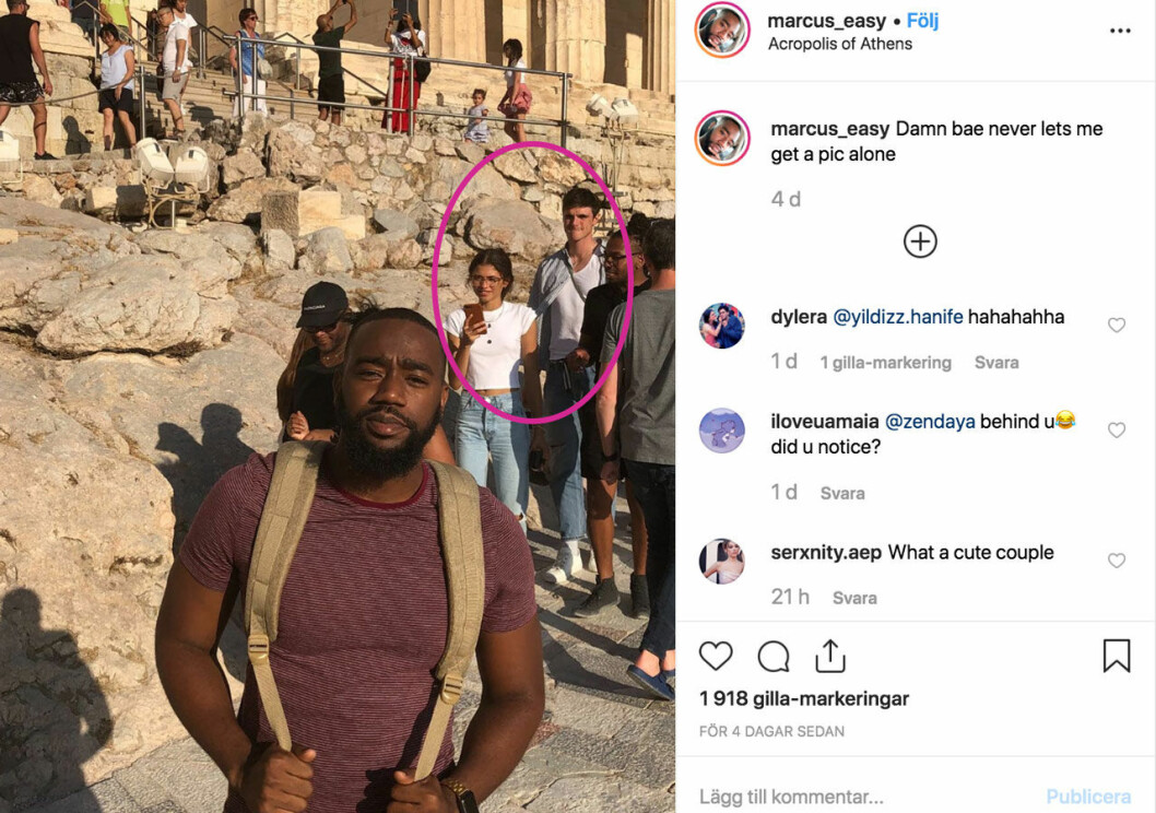 Zendaya och Jacob i Grekland